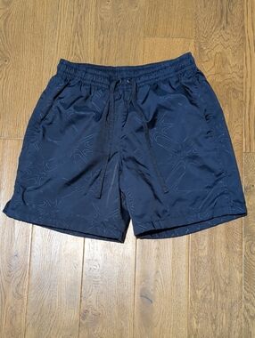 Nike Men's Dark Blue Athletic Shorts with Drawstring